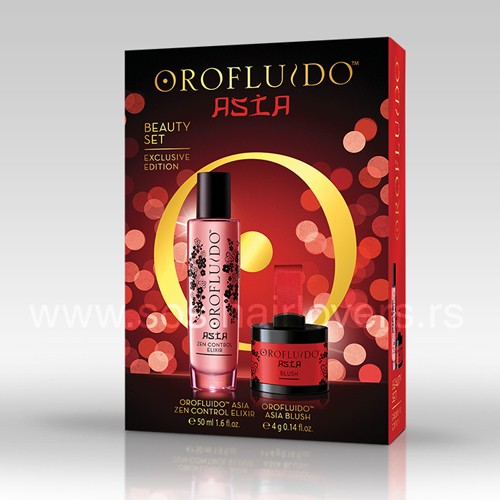 Orofluido Asia CHRISTMAS PACK-Praznično pakovanje Asia eliksir za ravnu kosu i rumenilo