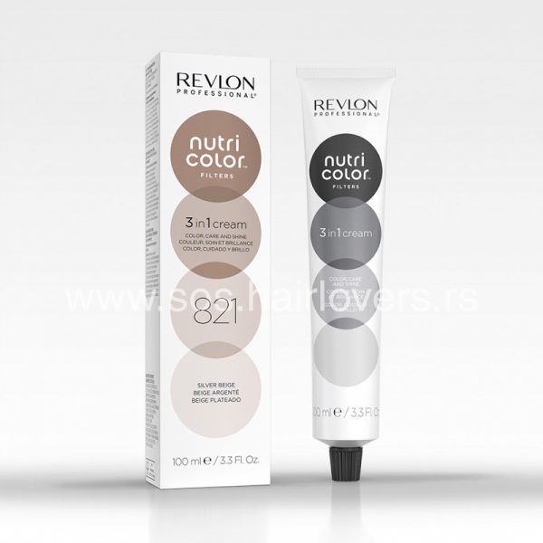 Revlon Nutri Color Toning Filters Creme 821 Maska u boji za toniranje kose, silver bež
