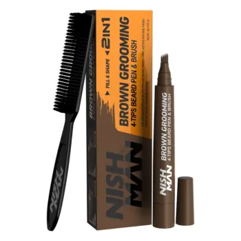 Nishman Beard Pen & Brush Dark Brown